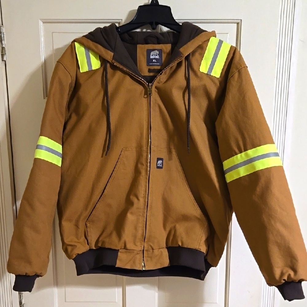 Berne Hooded Jacket with Reflective Stripes